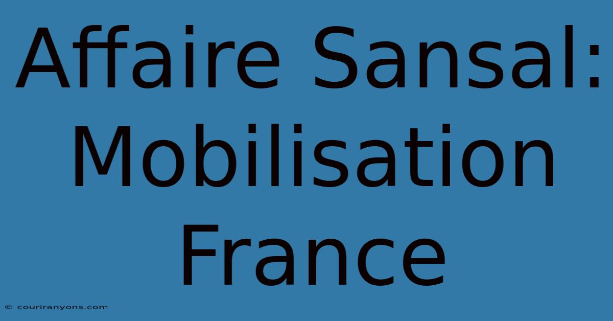 Affaire Sansal: Mobilisation France