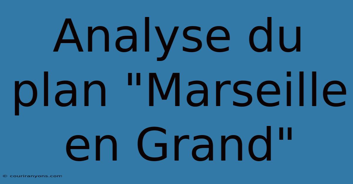 Analyse Du Plan 