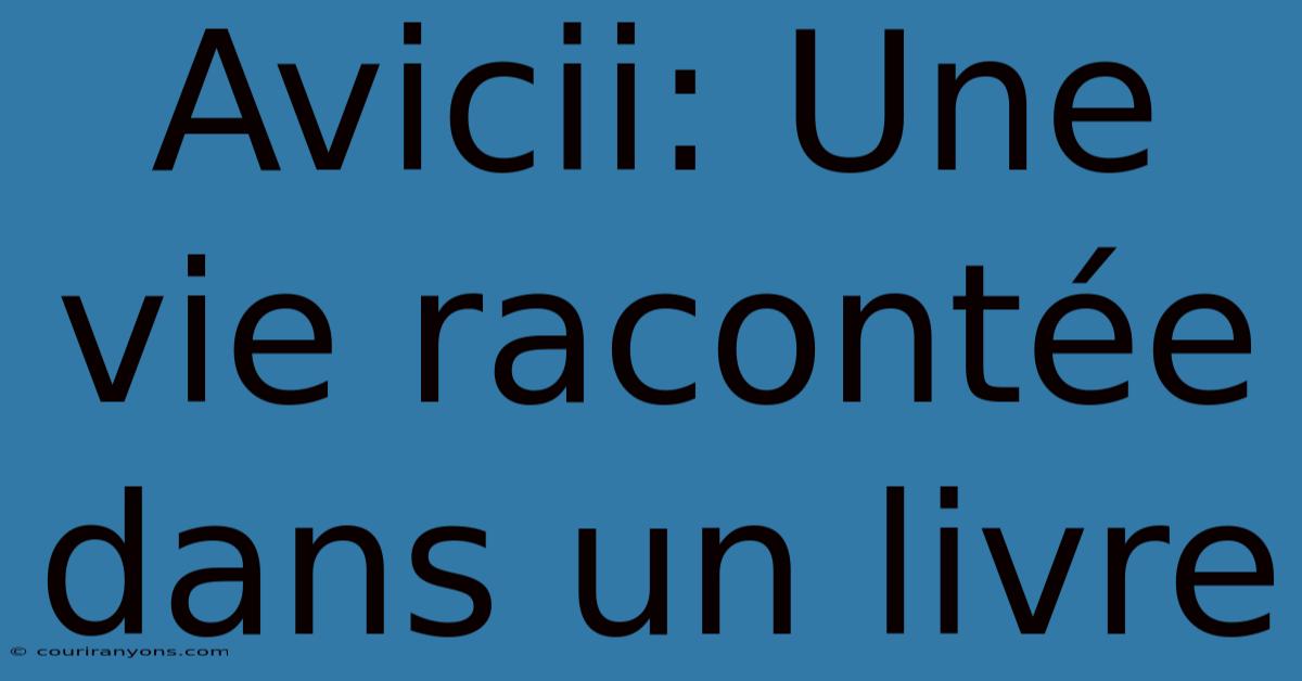 Avicii: Une Vie Racontée Dans Un Livre