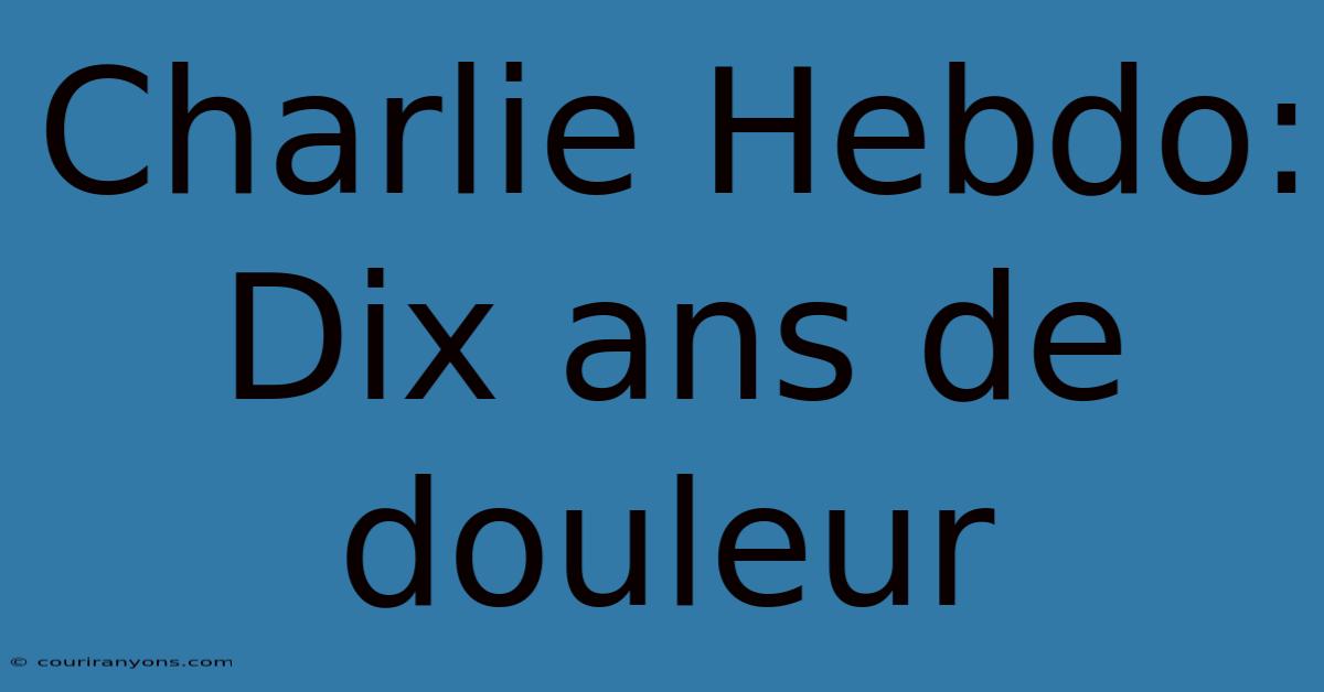 Charlie Hebdo: Dix Ans De Douleur