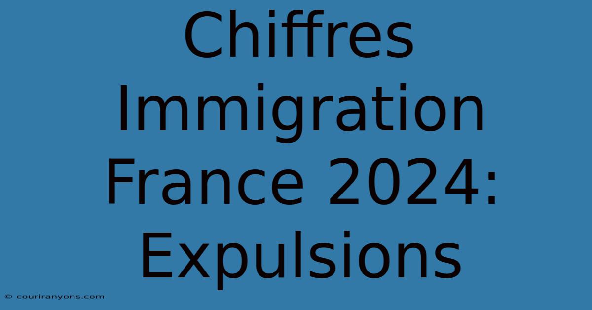 Chiffres Immigration France 2024: Expulsions