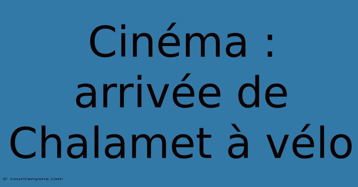 Cinéma : Arrivée De Chalamet À Vélo