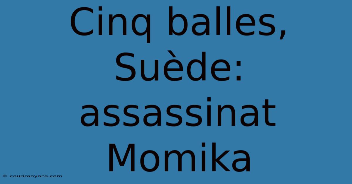 Cinq Balles, Suède: Assassinat Momika