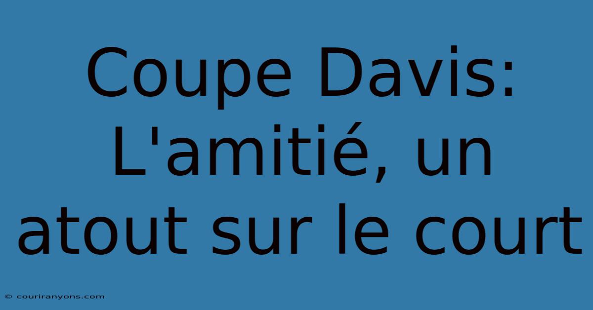 Coupe Davis: L'amitié, Un Atout Sur Le Court