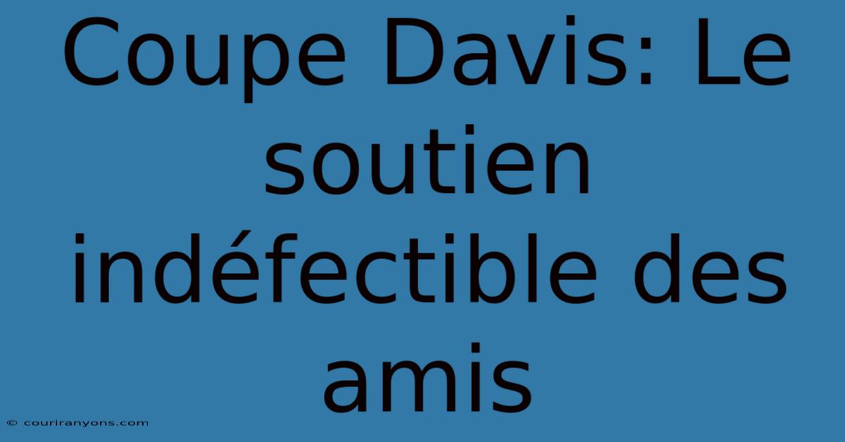 Coupe Davis: Le Soutien Indéfectible Des Amis