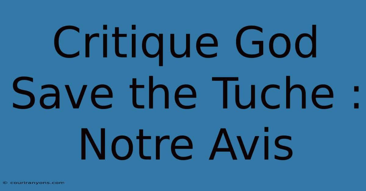 Critique God Save The Tuche : Notre Avis