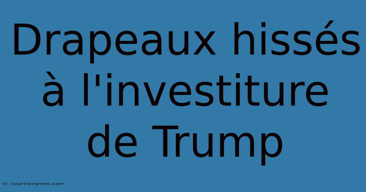 Drapeaux Hissés À L'investiture De Trump