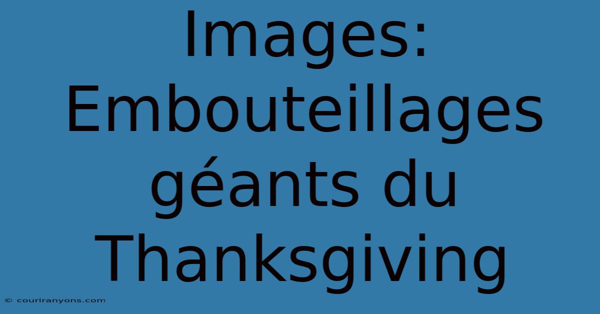 Images: Embouteillages Géants Du Thanksgiving