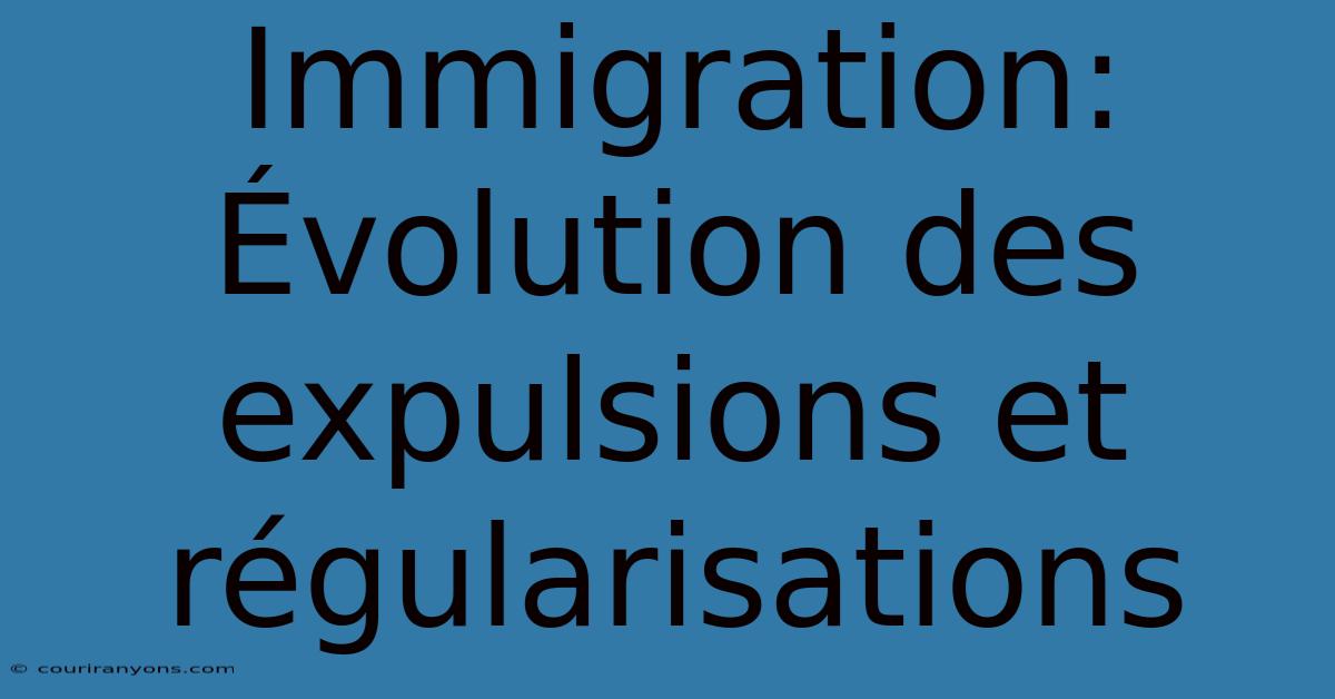 Immigration: Évolution Des Expulsions Et Régularisations