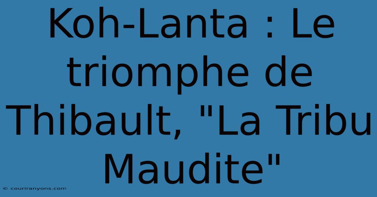 Koh-Lanta : Le Triomphe De Thibault, 