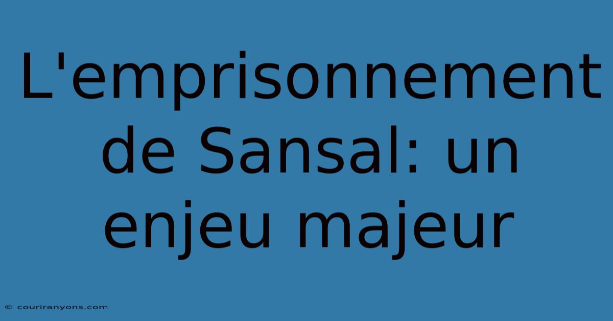 L'emprisonnement De Sansal: Un Enjeu Majeur