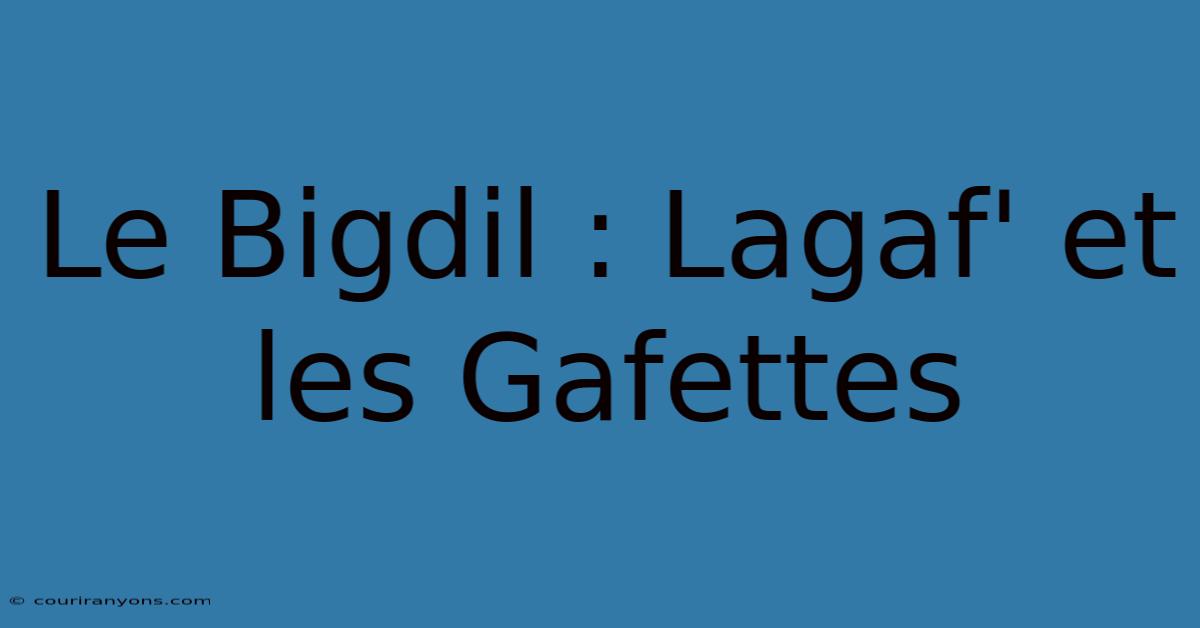 Le Bigdil : Lagaf' Et Les Gafettes