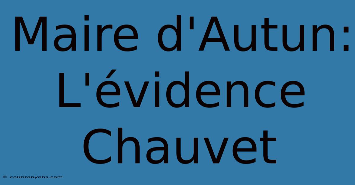 Maire D'Autun: L'évidence Chauvet