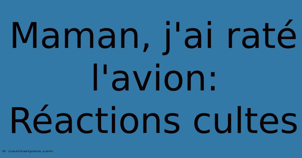 Maman, J'ai Raté L'avion: Réactions Cultes