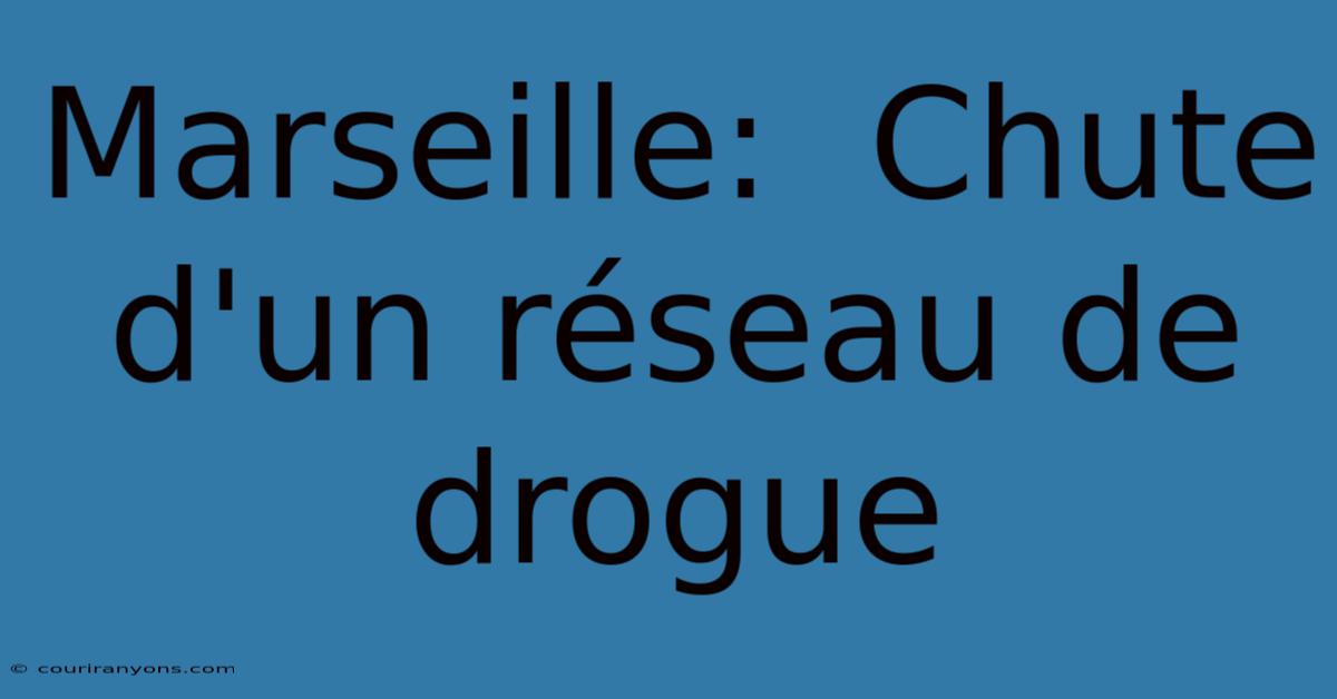 Marseille:  Chute D'un Réseau De Drogue