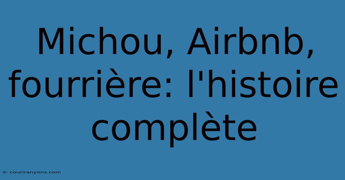 Michou, Airbnb, Fourrière: L'histoire Complète