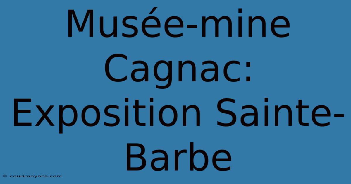 Musée-mine Cagnac: Exposition Sainte-Barbe