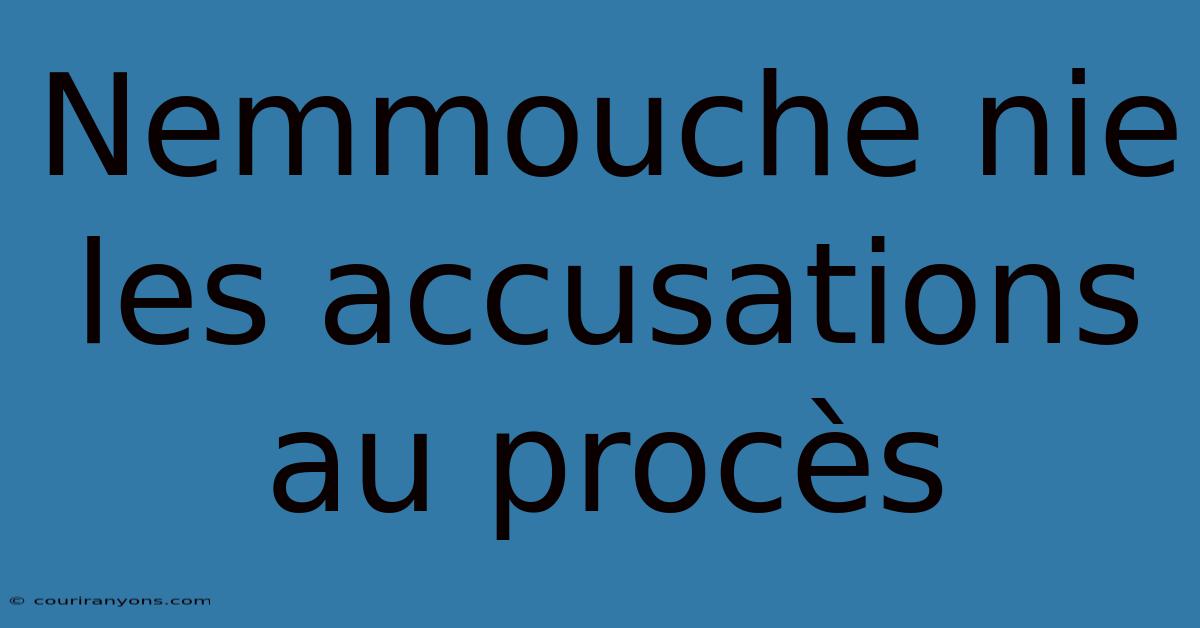 Nemmouche Nie Les Accusations Au Procès