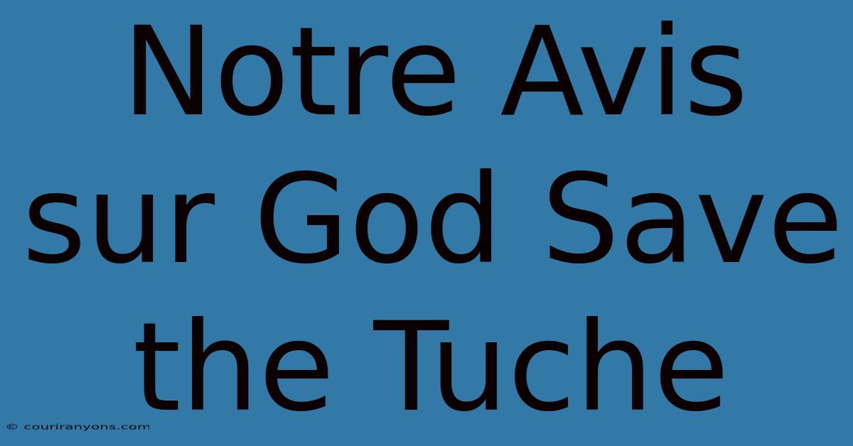 Notre Avis Sur God Save The Tuche