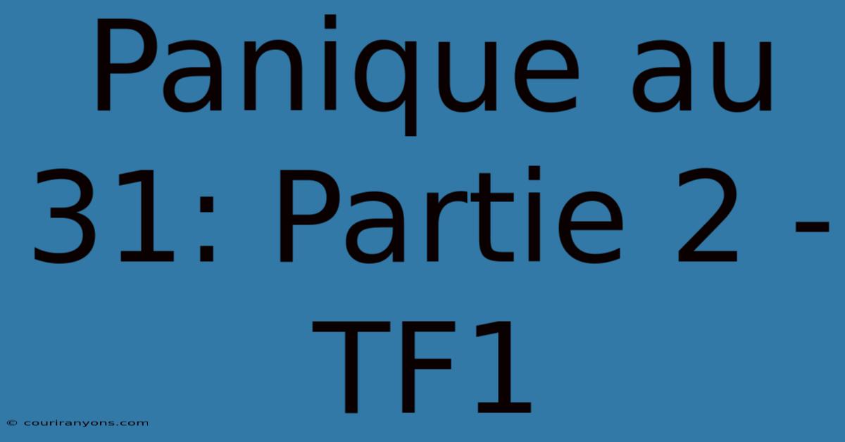 Panique Au 31: Partie 2 - TF1