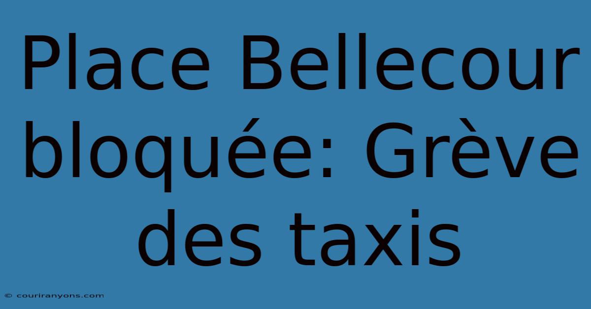 Place Bellecour Bloquée: Grève Des Taxis