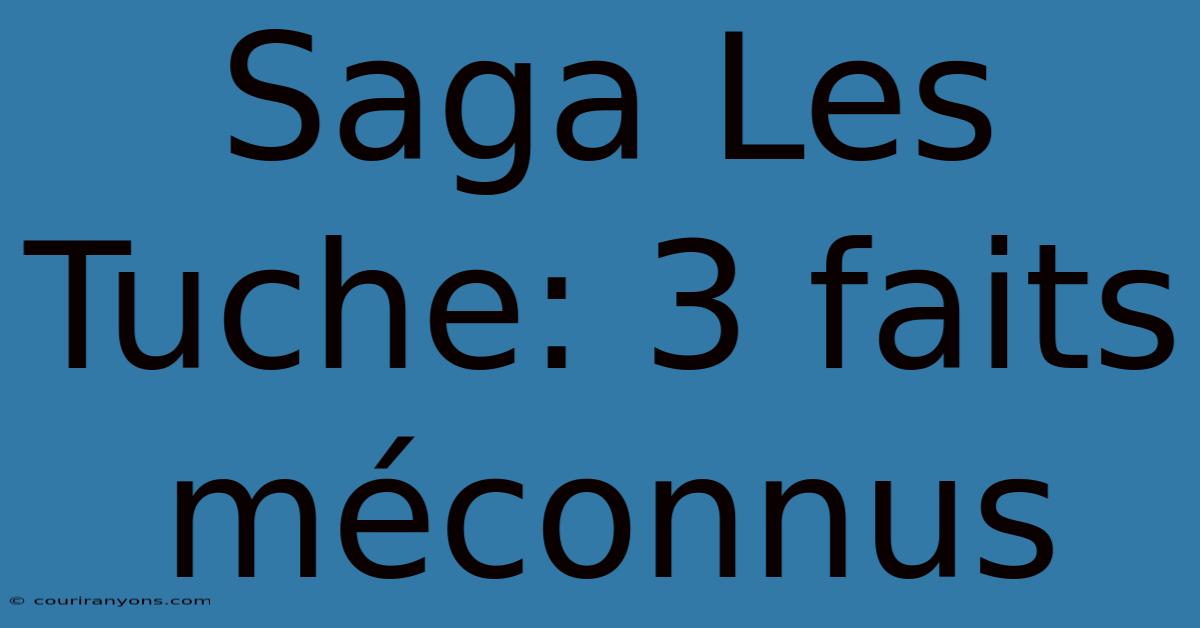 Saga Les Tuche: 3 Faits Méconnus