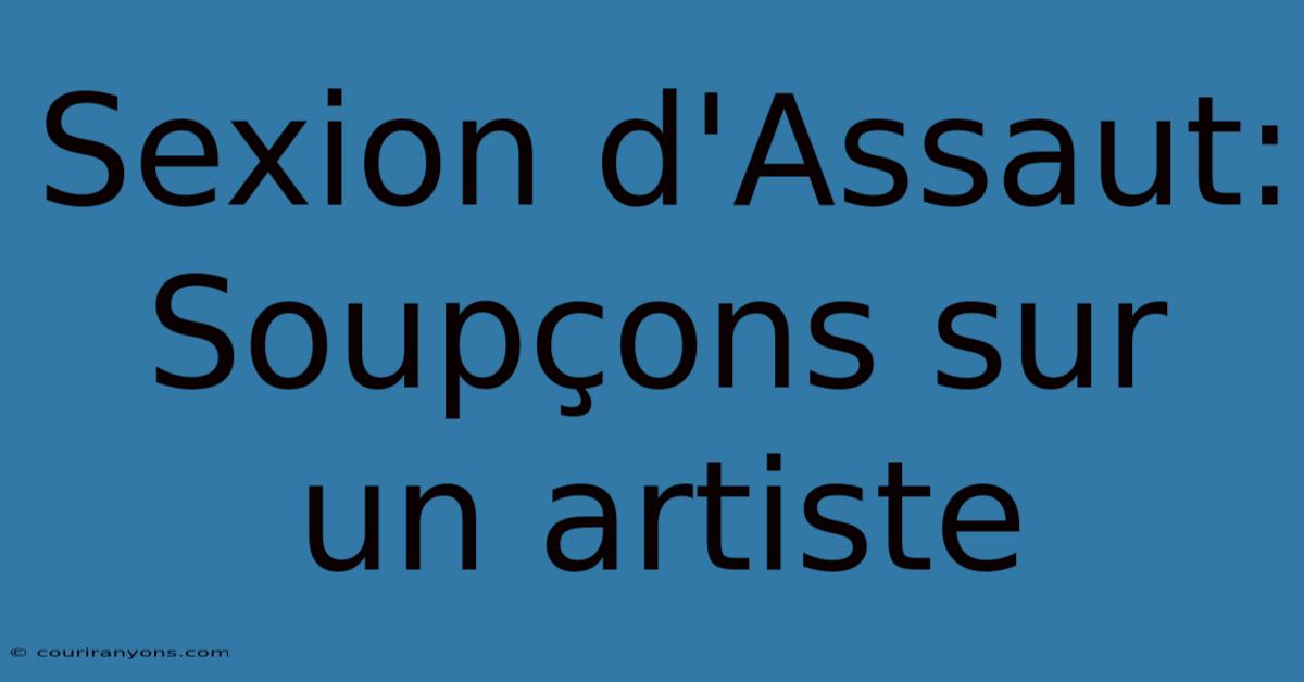 Sexion D'Assaut: Soupçons Sur Un Artiste