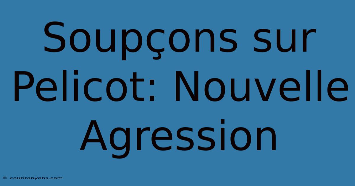 Soupçons Sur Pelicot: Nouvelle Agression