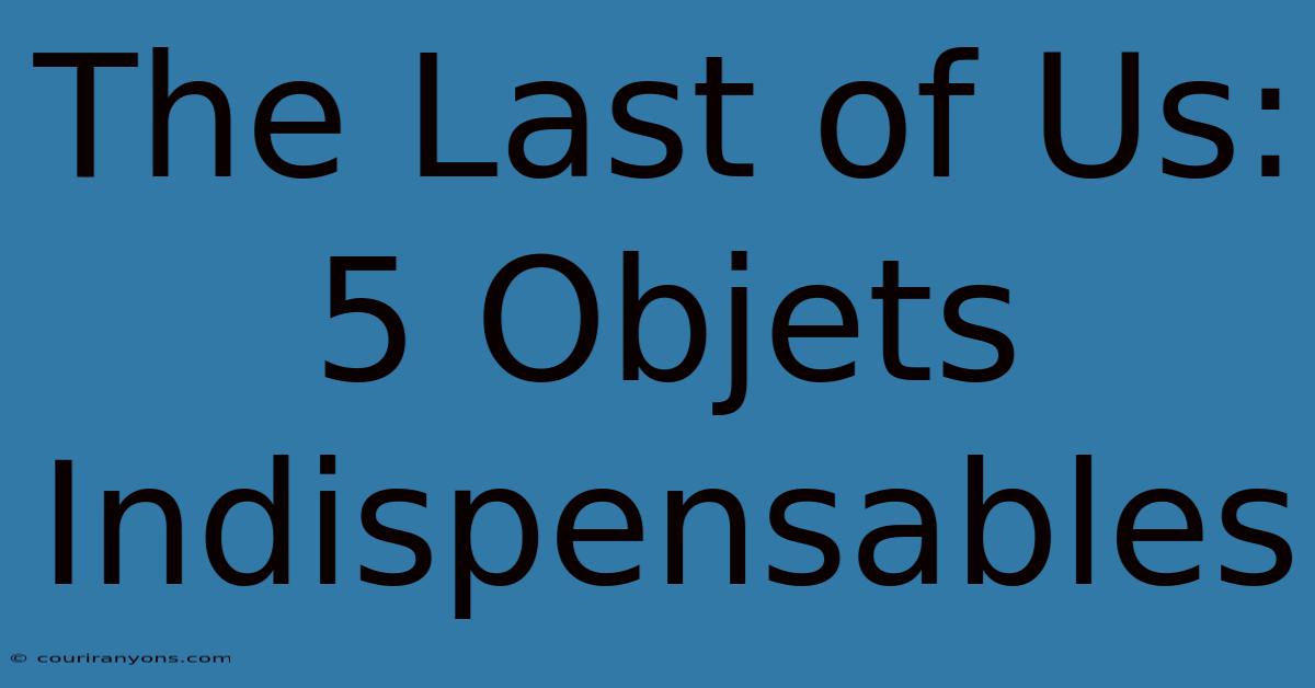 The Last Of Us: 5 Objets Indispensables