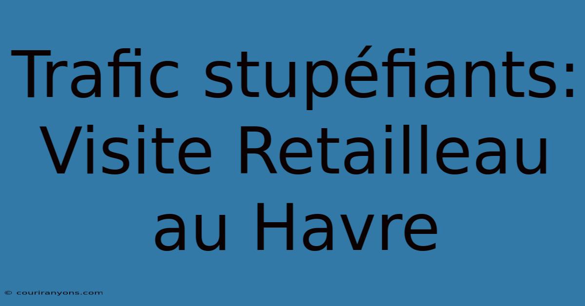 Trafic Stupéfiants: Visite Retailleau Au Havre