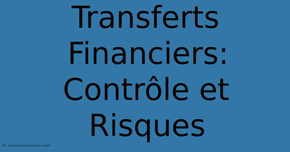 Transferts Financiers: Contrôle Et Risques