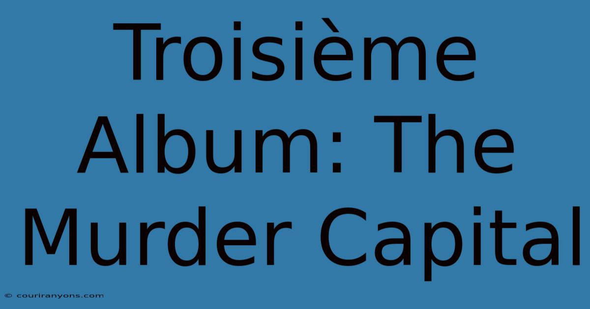 Troisième Album: The Murder Capital