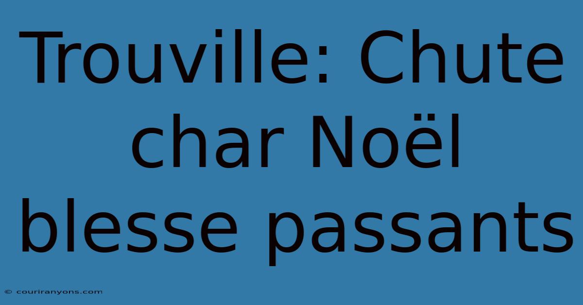 Trouville: Chute Char Noël Blesse Passants