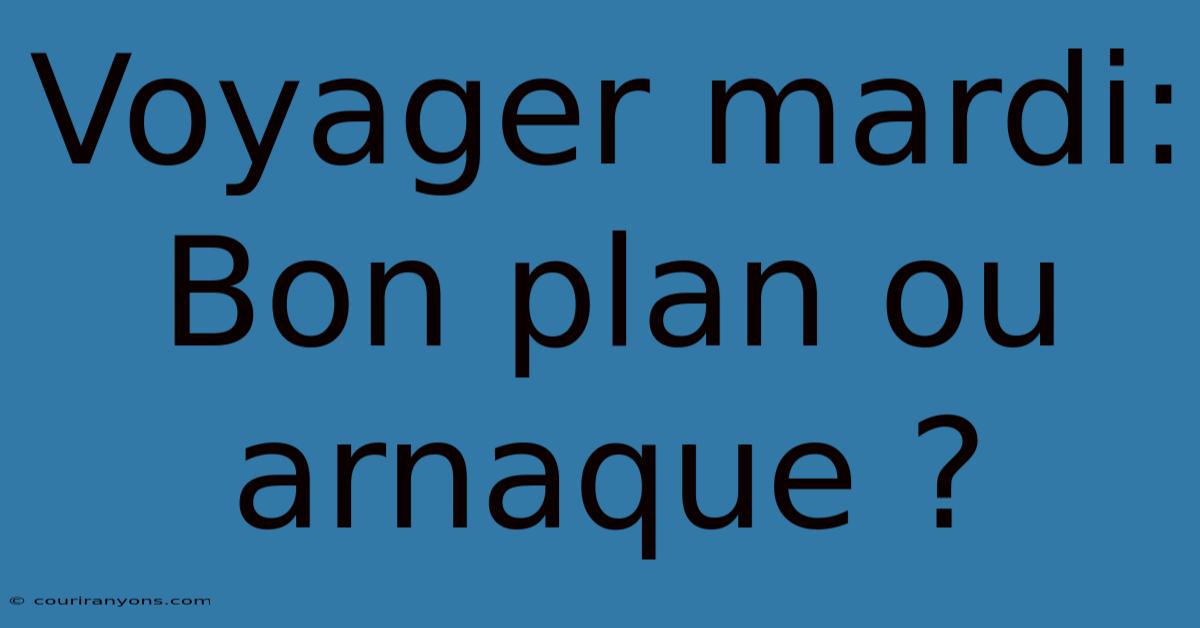 Voyager Mardi: Bon Plan Ou Arnaque ?