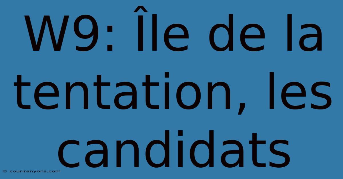 W9: Île De La Tentation, Les Candidats