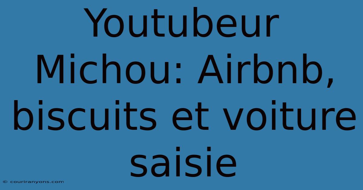 Youtubeur Michou: Airbnb, Biscuits Et Voiture Saisie