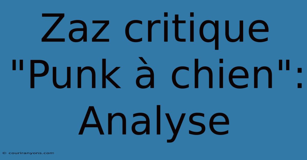 Zaz Critique 